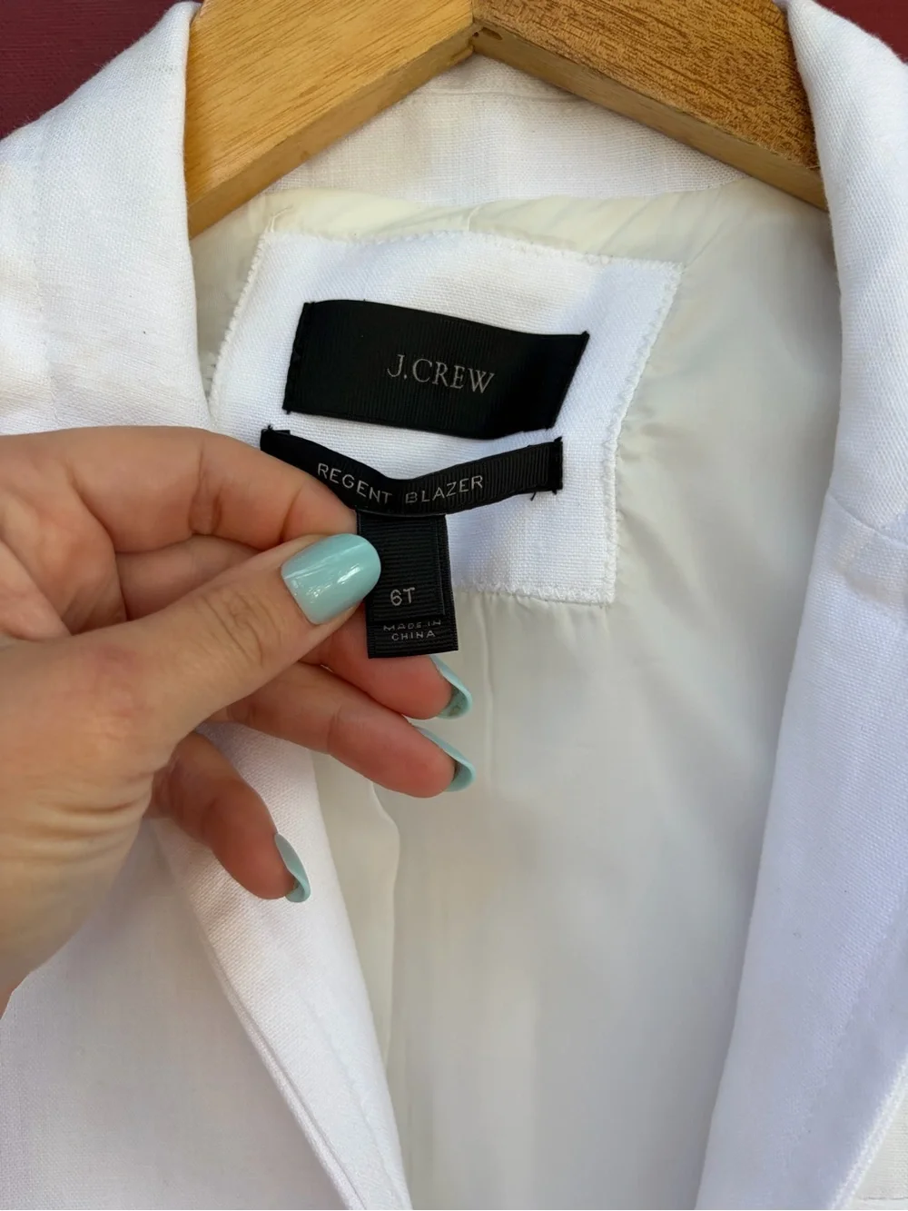 J Crew White Linen Regent Blazer